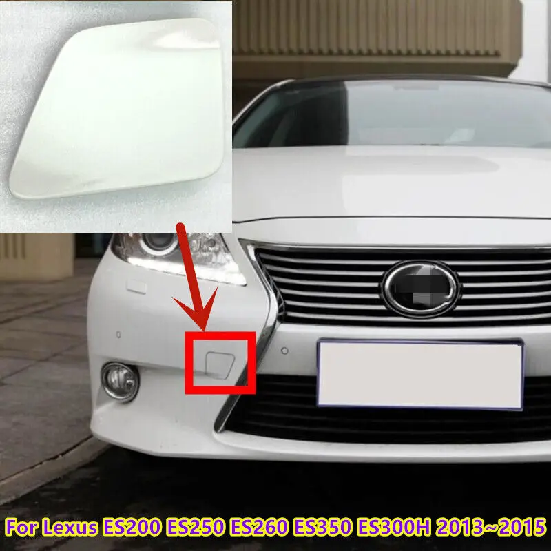 White Front Bumper Tow Hook Eye Cap For Lexus ES200 ES250 ES350 ES300H 2013-2015