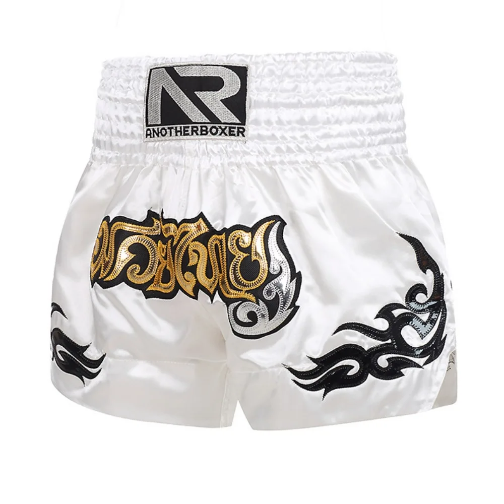 Men Women Children Embroidery Martial Arts MMA Clothing Muay Thai Shorts Boxing Shorts Gym Cage Fight Grappling Kickboxing Pants