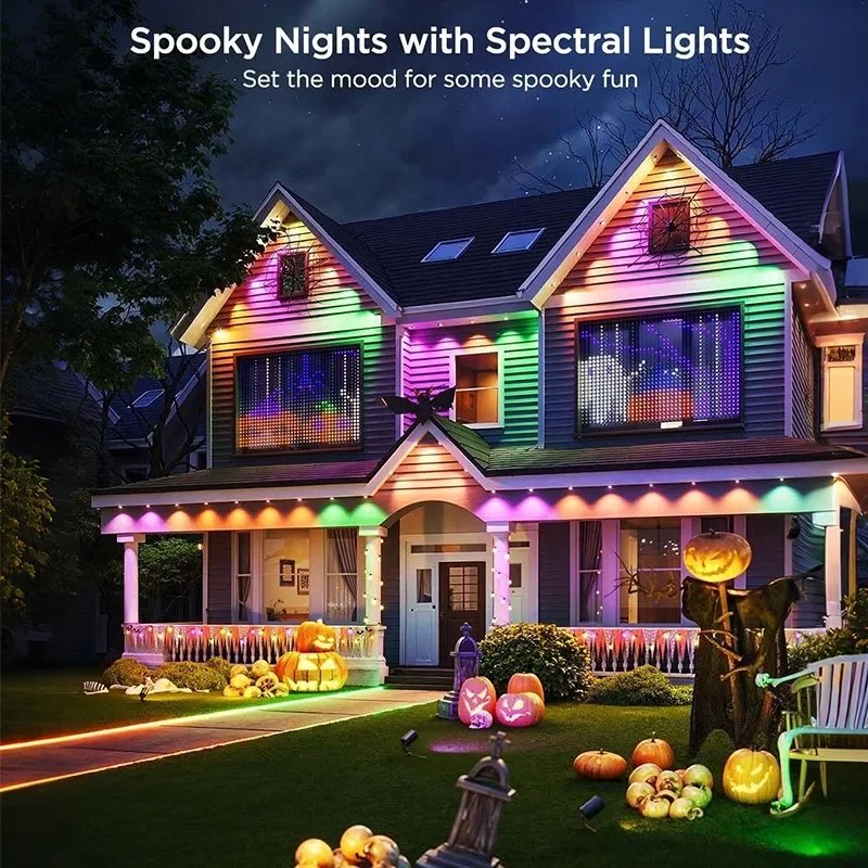 50FT/100FT/150FT/200FT/300FT أضواء خارجية دائمة مقاوم للماء RGB سلسلة أضواء DIY المشهد عيد الميلاد عيد ميلاد عطلة الطرف #3