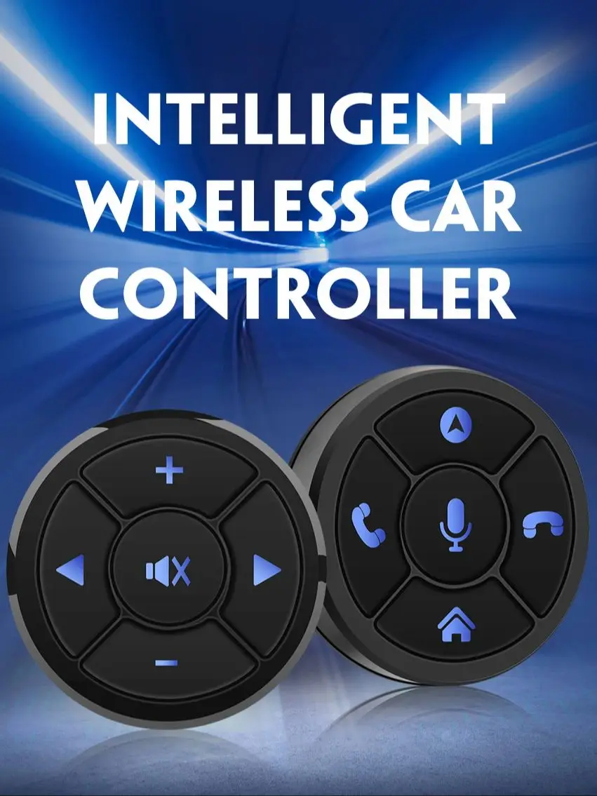 Junsun Universal Auto Wireless Lenkradsteuerungstaste für Android Autoradio 10-Tasten-Funktionen Controller mit LED-Licht