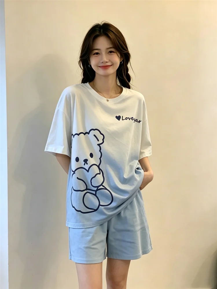 Sleepwear Set Women Short Pajamas for Women Women's Summer Pajamas Pajama Sets Pijama Woman Home Wear Panties Sleep Lounge
