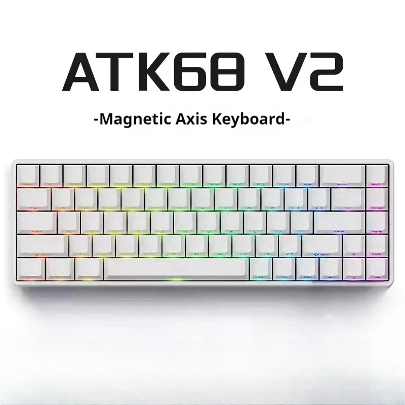 ATK68 V2 E-Sports Magnetic Axis 0 Dead Zone Keyboard Aluminum Pile Pile Ultra-Low Latency Customized Mechanical Keyboard Wired