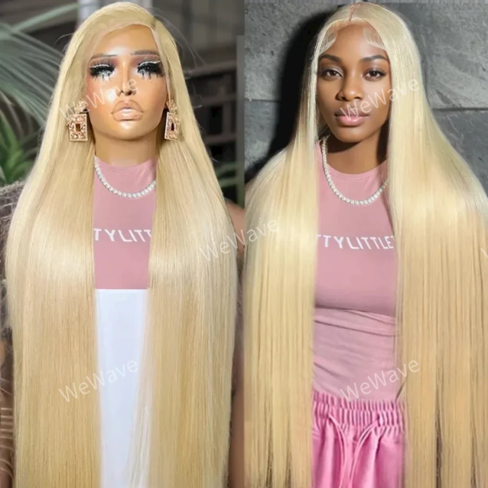 

Transparent 13x6 Lace Frontal 613 Blonde Straight Wigs Brazilian Colored 13x4 Glueless Front Wig Full Human Hair For Women