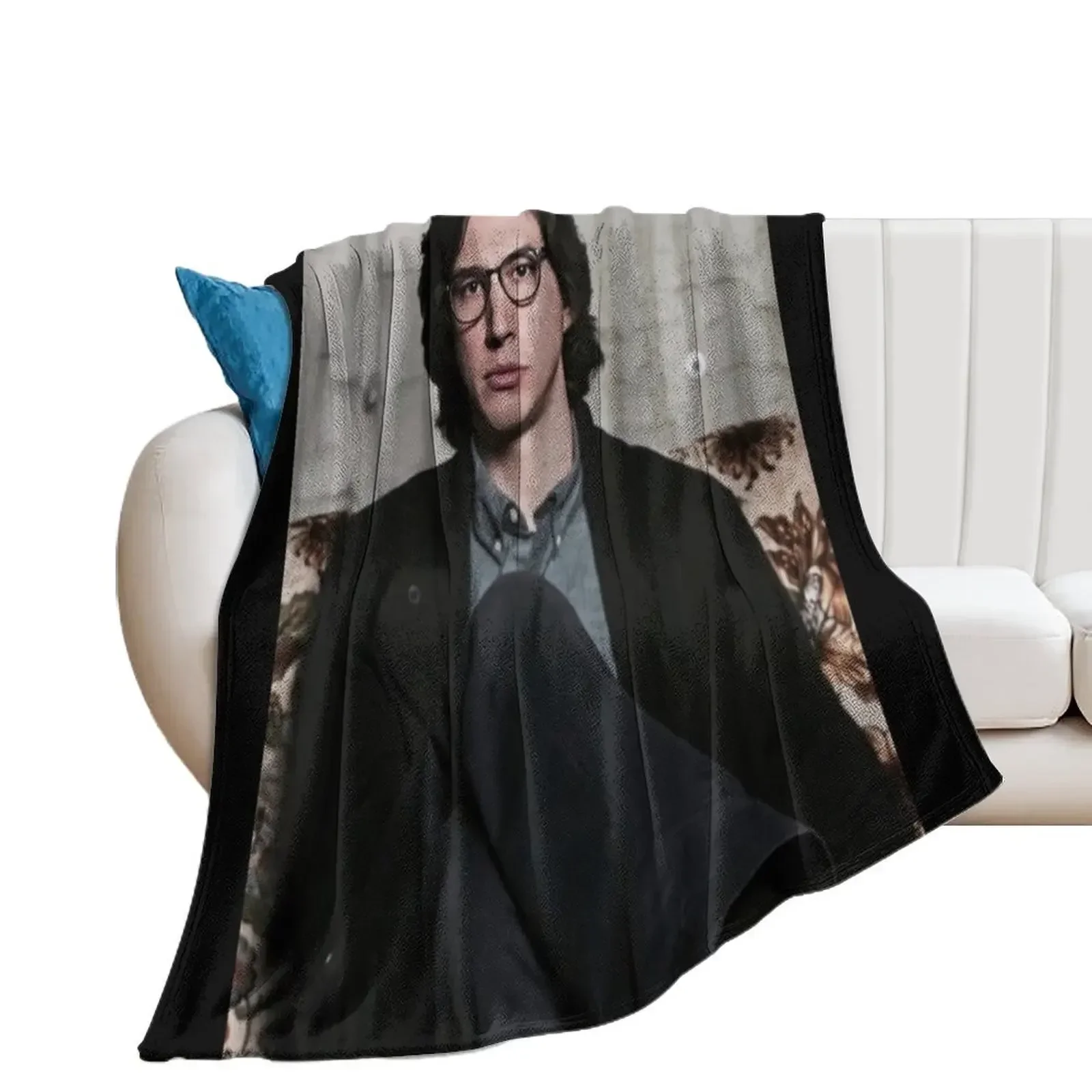 Adam Driver Glasses Throw Blanket Summer Beddings Beach Blankets