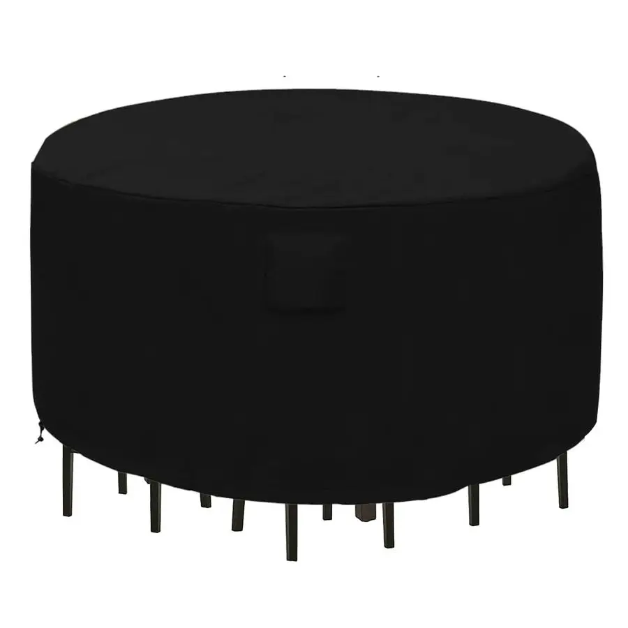 

Height Firepit Patio Dining Sets Cover Heavy Duty Waterproof 74 Inch Tall Round Patio Bar Height Table and Chair Set Covers, 74D