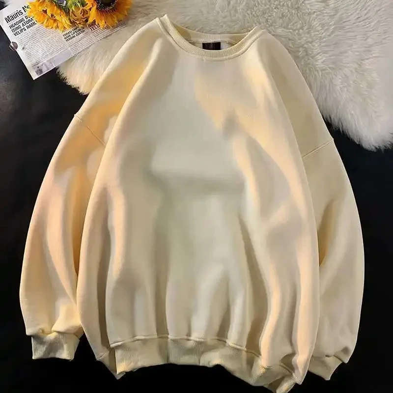 2025, lockere, einfarbige Rundhals-Sportbekleidung für Männer und Frauen, lässig, Frühling und Herbst, Modemarke, Paar, Gothic