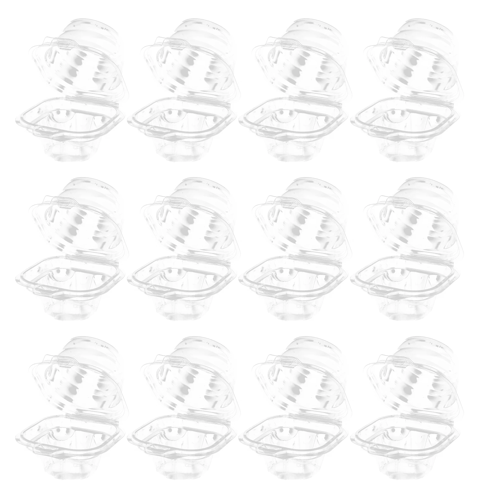 50Pcs Cake Boxes Plastic Dessert Packing Boxes Thick Cupcake Containers for Bakery Parties Weddings Cake Storage