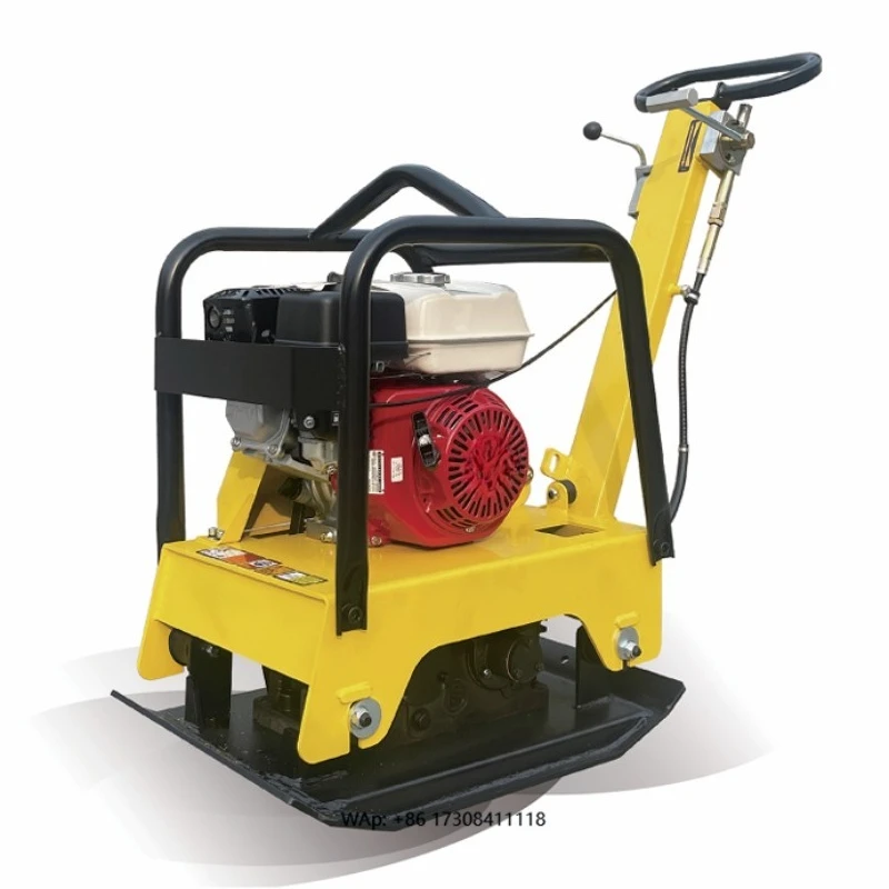 

126 kg Reversible Vibratory Plate Compactor Engine 5.5hp High Efficiency Earth&Asphalt Jobsite 25kN Centrifugal Force