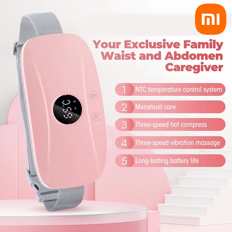 Xiaomi Electric Heating Pad Women Vibrator Period Pain Relief Device Menstrual Cramp Massager Blood Circulation Abdominal Warmer