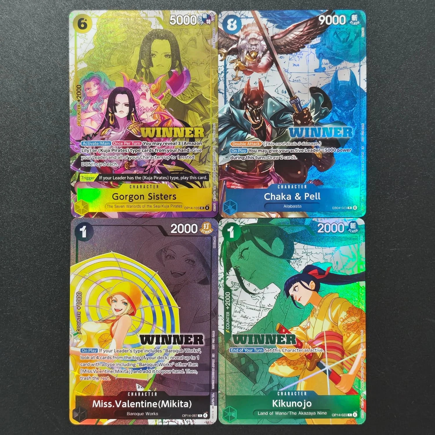 DIY One Piece TCG new Tournament Winner's Packs Volume 3 2026 Miss Valentine Gorgon Sisters Kikunojo TCG Collection Anime Card