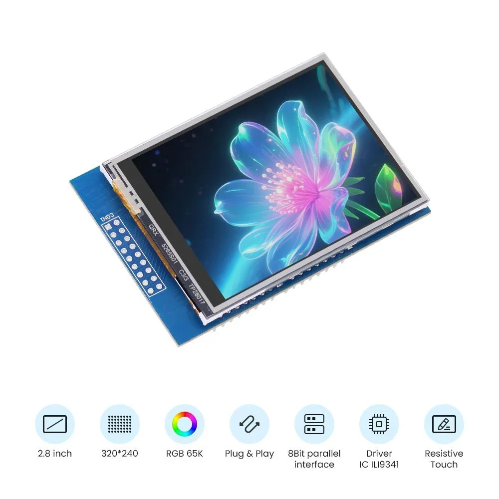 Hot Sale 2.8inch TFT Screen 320*240 Touch Display for Arduino, Mega|ILI9341 Driver | Plug & Play with free shipping