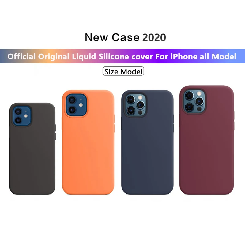 Original Silicone LOGO Phone Case For iPhone 14 Pro XS MAX XR X Official Apple Cover for iPhone 11 12 13 14 Pro Max 13Mini 14Pro