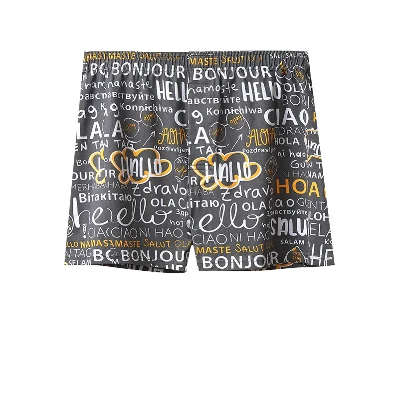 Мужские боксеры, хлопковые брюки Aro, летние тонкие мужские пижамные штаны, пляжные штаны, дышащие боксеры для мальчиков