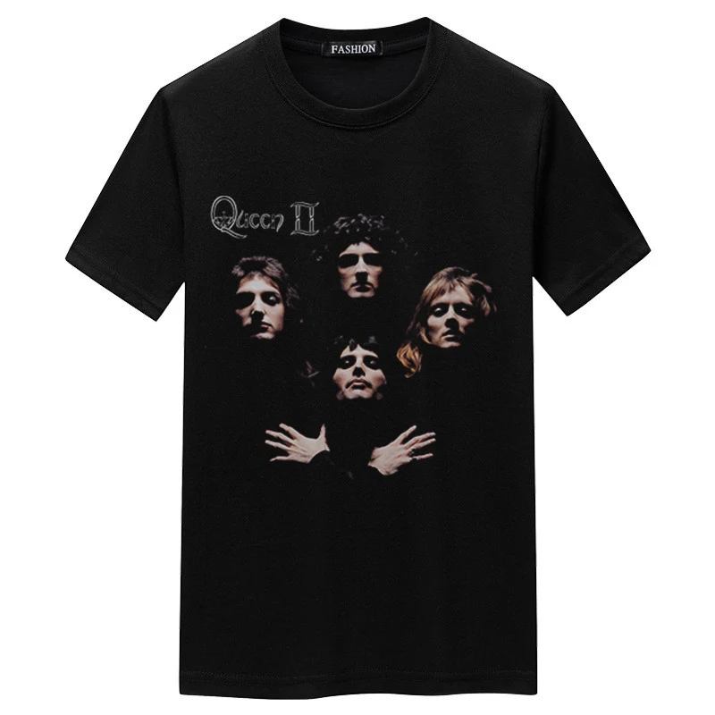 QUEEN Queen Rock Band Hip Hop T-shirt Cotton fashion women's shirt Punk Vintage Street T-shirt Top Print T-shirt