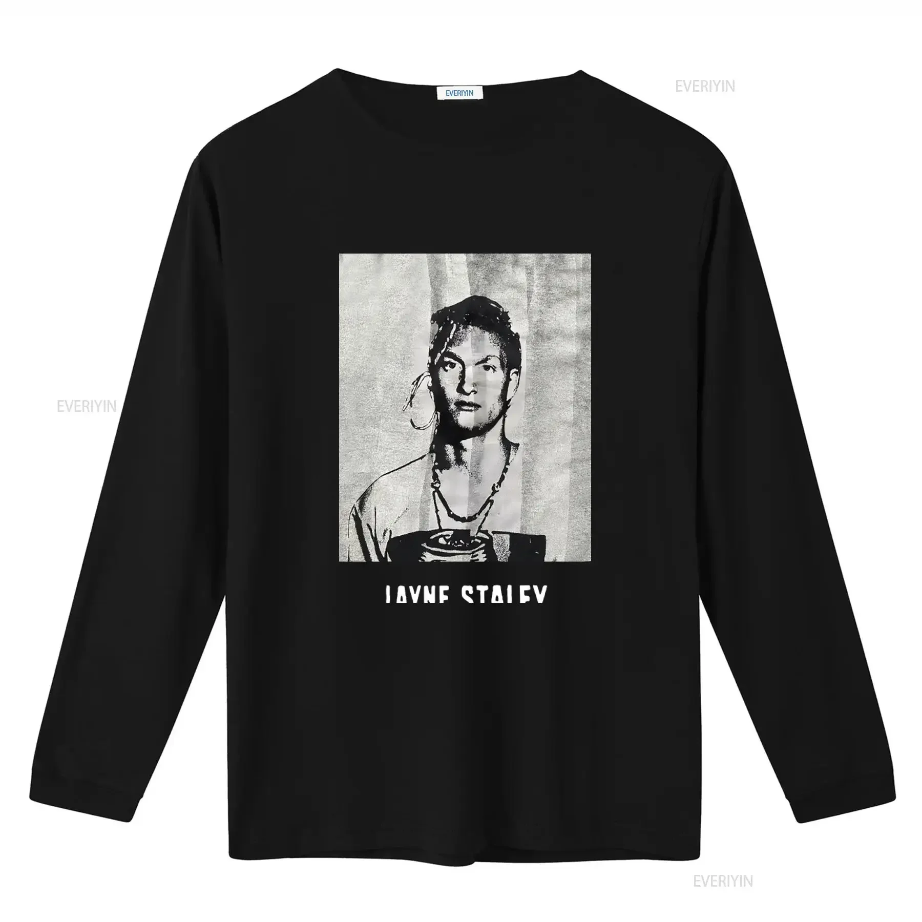 Alice In Chains Layne Staley T Shirt Rock Band Tribute Design Fit American Style vintage Washed Stretched Soft homme Unisex
