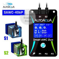 AUTOAQUA SAWC-406P AWC Duo G2 Auto Water Changer & ATO All-In-One System Automatic Water Change Top Off For Saltwater Freshwater