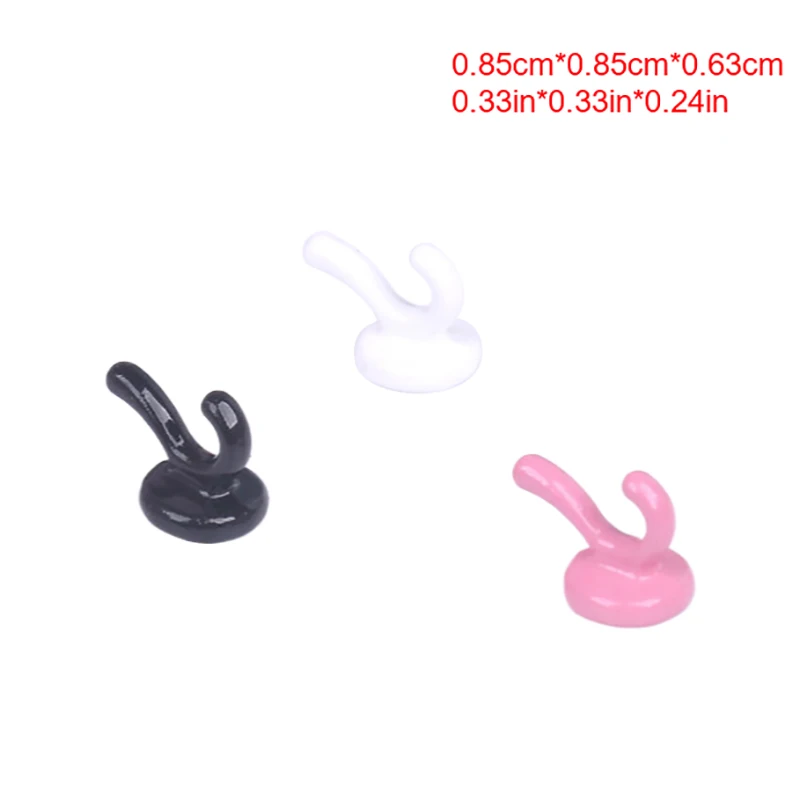Crochet mural miniature pour maison de poupée, 3 pièces, accessoires pour vêtements, chapeau, modèle de jouet pour décoration de maison de poupée