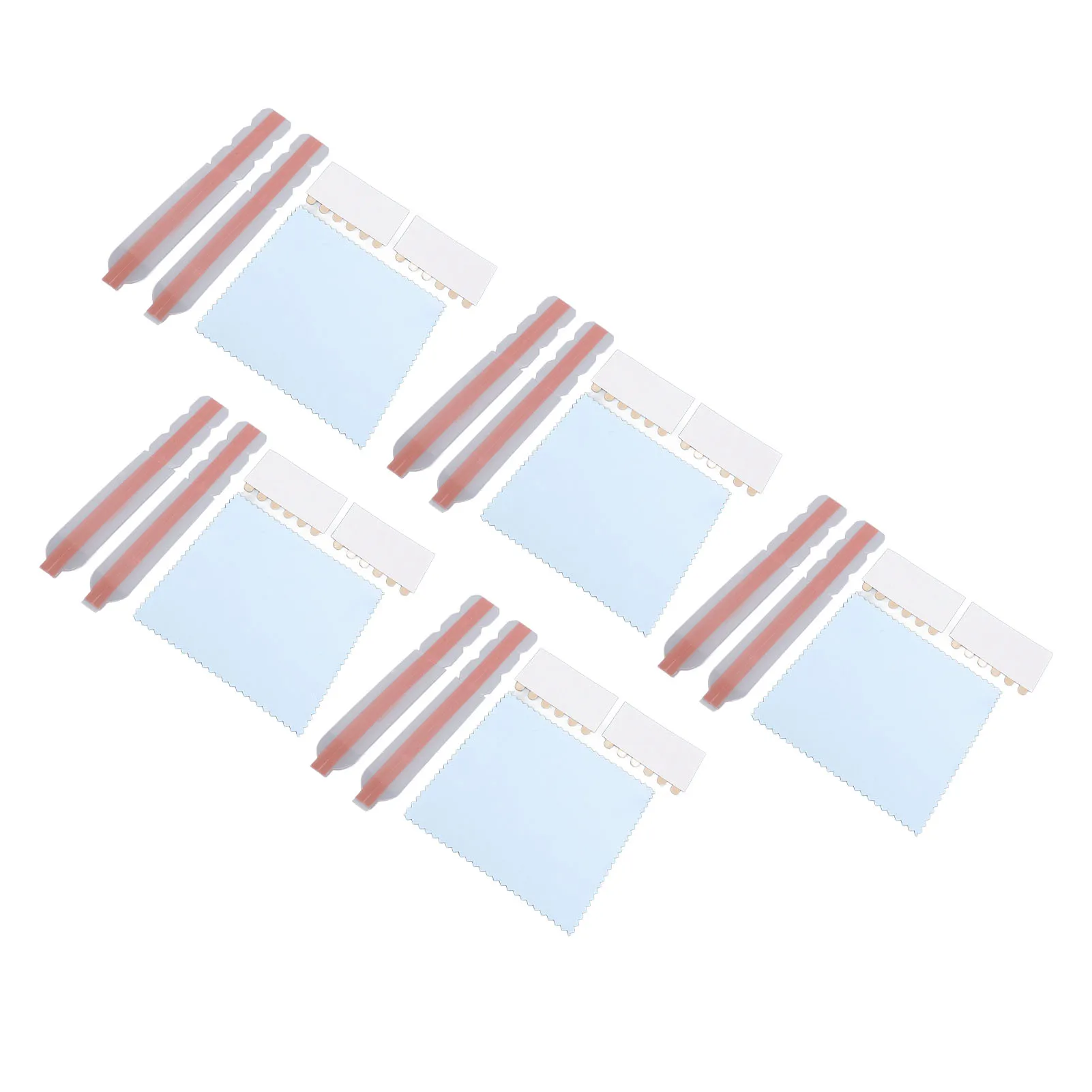 Privacy Filter Adhesive Strip Set 5 Set Easy To Install Transparent Privacy Screen Adhesive Strips Plastic for Computer Laptop