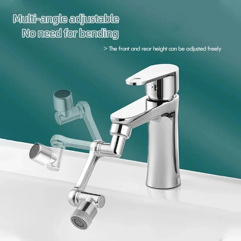 ABS Universal Rotation Extender Faucet Aerator Splash Filter Kitchen Washbasin Faucets Bubbler Nozzle Two Modes for Water Outlet