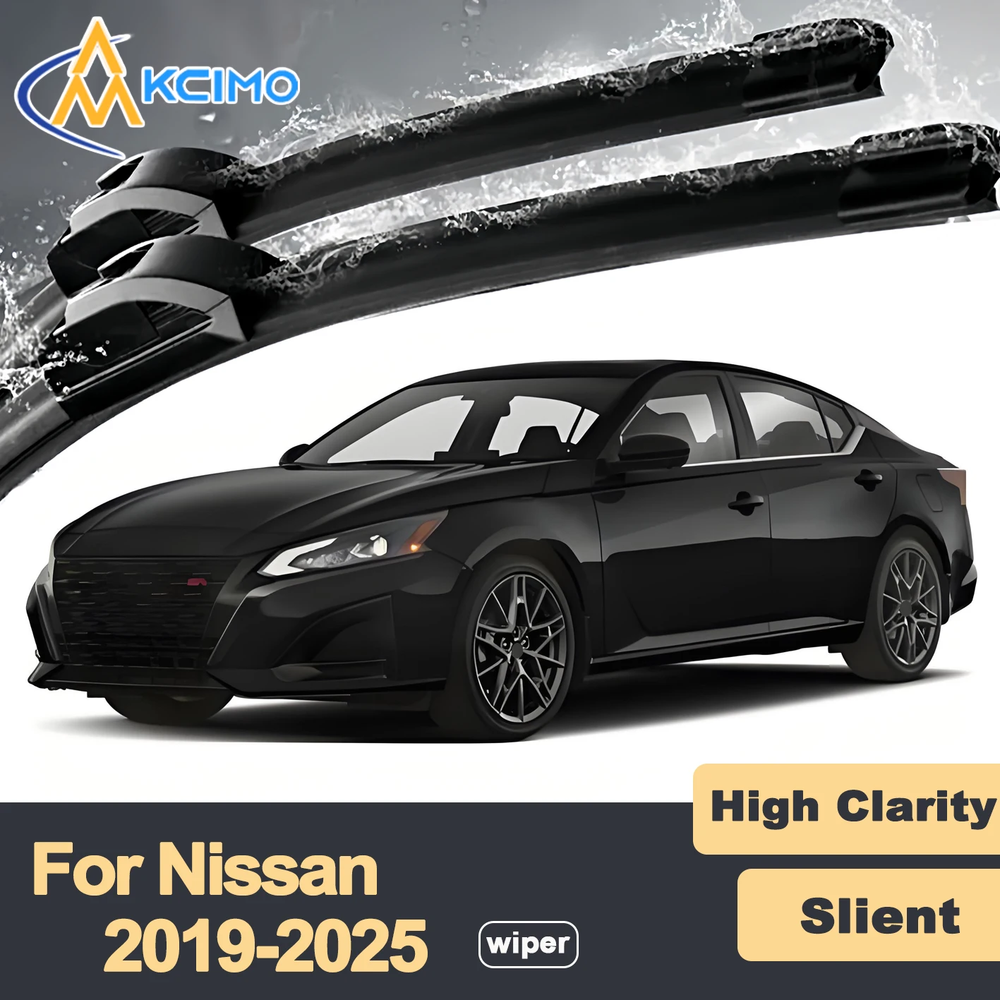 

Premium Rubber Durable Silent Windshield Wiper Blades 2pcs for Nissan Altima L34 2019-2025 Front Wiper Blades Set