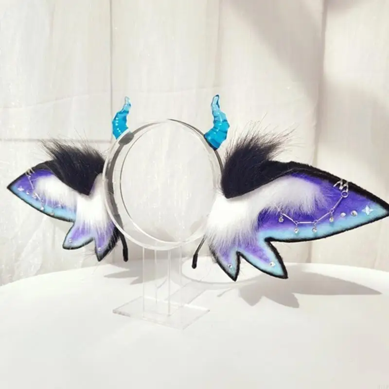 Cosplay Animal Ears Headband Hair Accesories for Halloween Party and Role Play H7ef