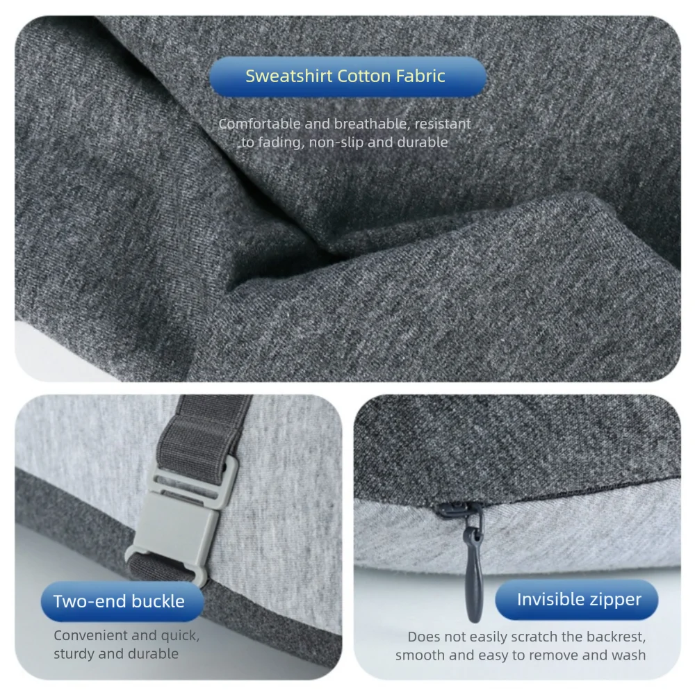 

High Quality Memory Cotton Waist Pillow Adjustable Convenient Back Cushion Lumbar Pillow Waist Protector Office Seat