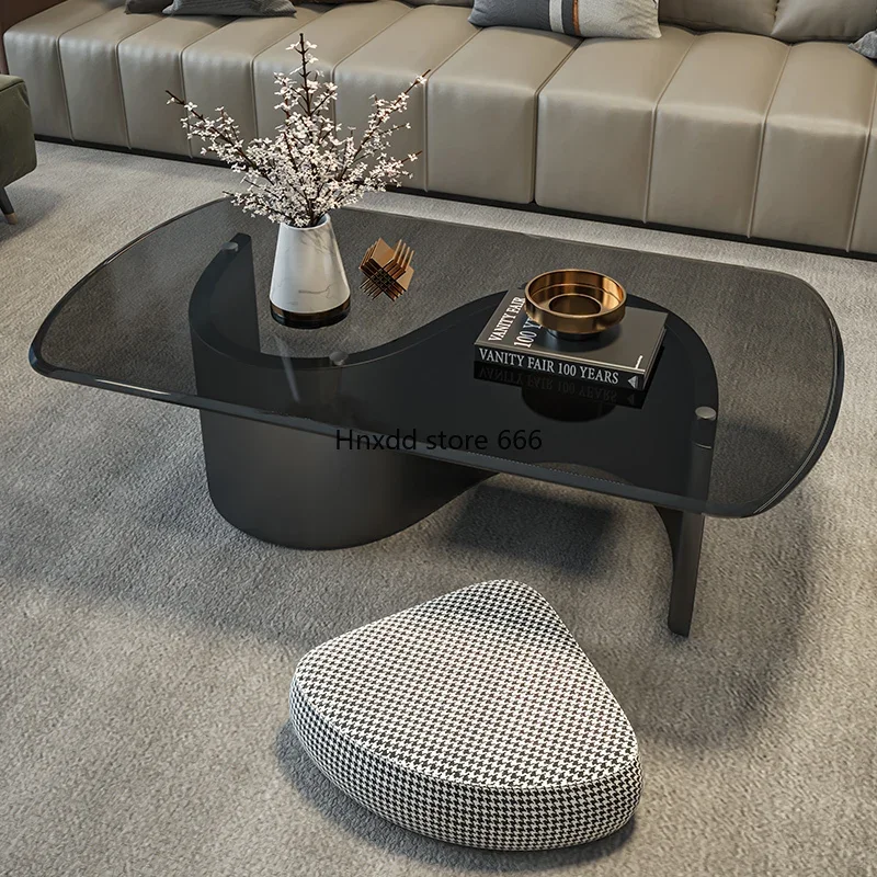 S horse belly meja kopi kaca tempered