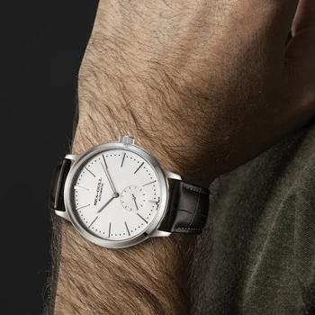 Seagull New Business Watch Men's Mechanical Wristwatches 50m Waterproof Leather Valentine Male Watches Relogio Masculino 6075 6