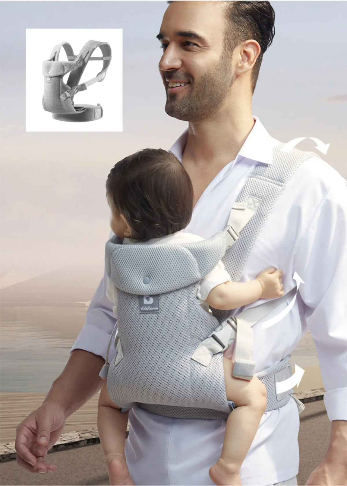 حاملة أطفال جديدة من عمر 0 إلى 48 شهرًا، حاملة أطفال مريحة، حامل هيبسيت للأطفال الرضع، مواجهة أمامية، كنغر مريح #2