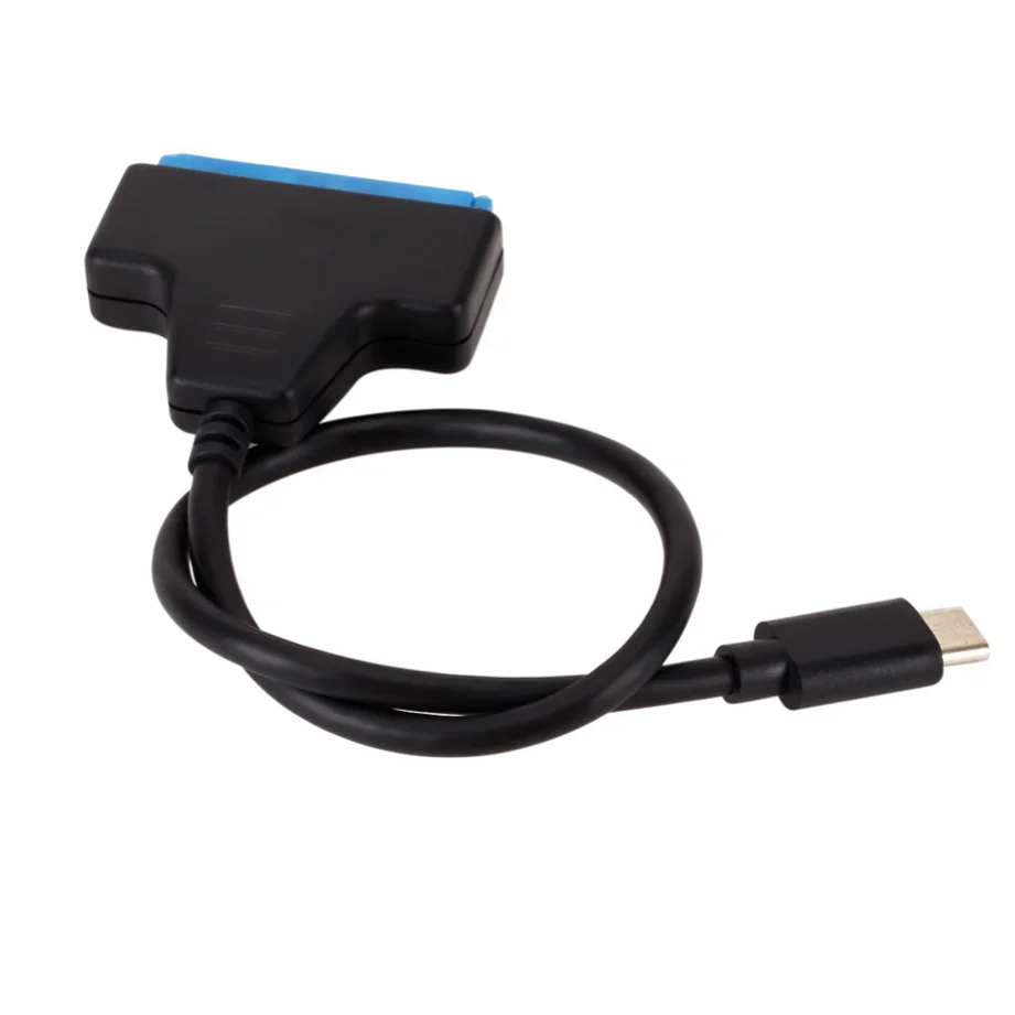 USB-C-zu-SATA-Adapter, SATA-zu-Typ-C-Kabel, USB 3.1, bis zu 6 Gbit/s, unterstützt 2,5 Zoll SSD, HDD-Festplatte, 22-poliges SATA-Kabel