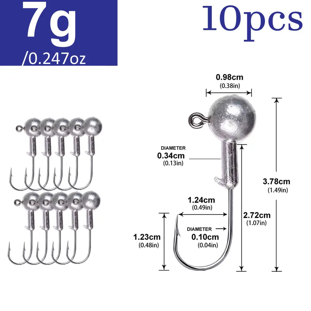 Lurestiker Box pakket 1g 2g 3g 4g 8g 10g 12g 14g 18g 20g 25g 28g crank vissen jig hoofd haak voor zachte lokken worm aas visgerei