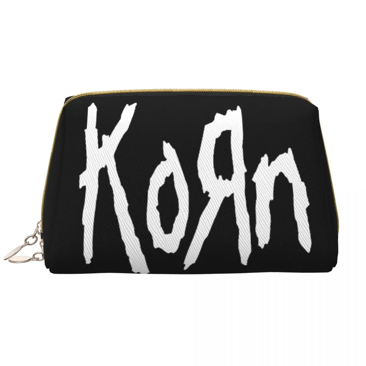 Custom Korns Logo And Symbol Travel Cosmetic Bag Women Rock Band Toiletry Makeup Organizer Ladies Beauty Storage Dopp Kit