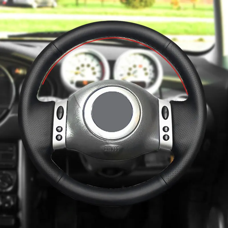 

Braids Steering Wheel For Mini Coupe 2001-2006 Convertible 2004-2008 For Mini R50 R53 R60 Car Steering Wheel Black Leather Cover