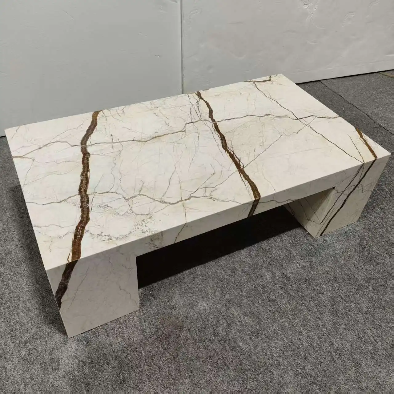 Modern Luxury Nordic Marble Plinths Durable Coffee Tables Base Vein Texture Center Table Set Furniture Bedroom Living Room