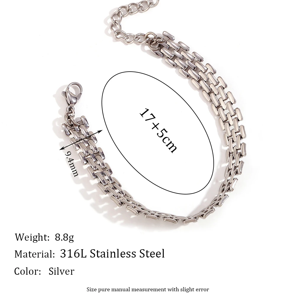 E.B.belle Neues Uhrenarmband, Kettenarmband, Halskette, 18 Karat vergoldeter Schmuck, 316L-Edelstahl-Armband für Damen-Accessoires – Detail 2