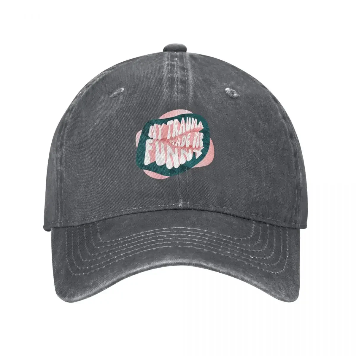 

My Trauma Made Me Funny Baseball Cap black fun hats Caps Male Women's