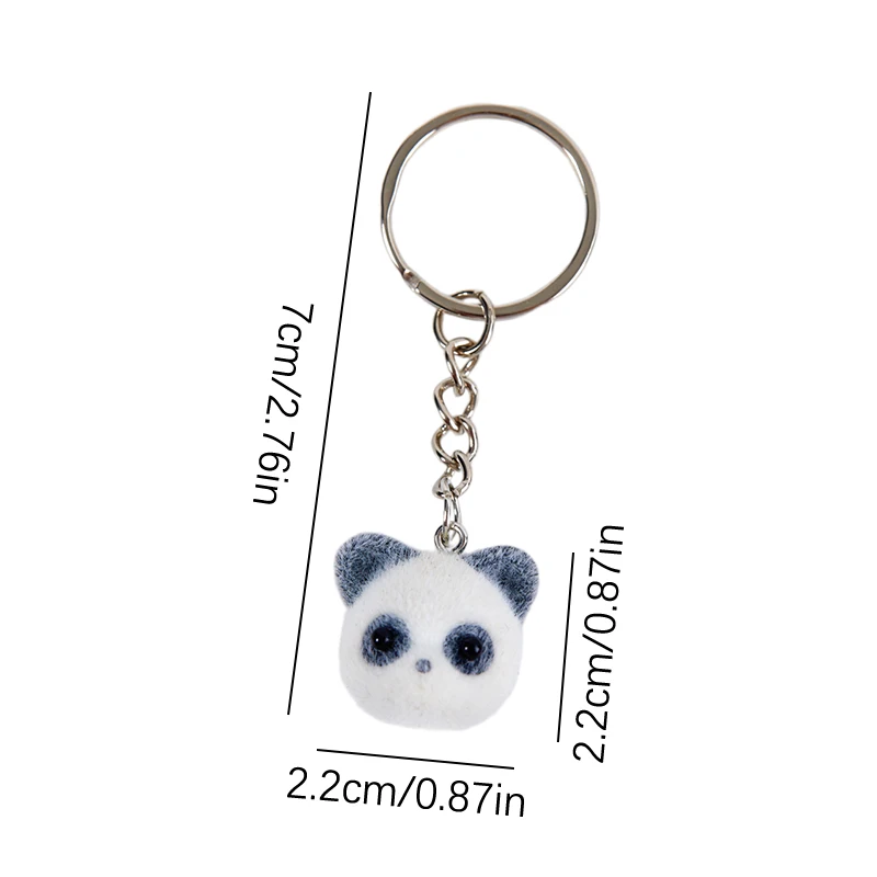 3D Cartoon reunindo panda chaveiro para homens e mulheres, chaveiro panda, chaveiro animal, presentes de lembrança, chaves do carro, jóias DIY, 1pc