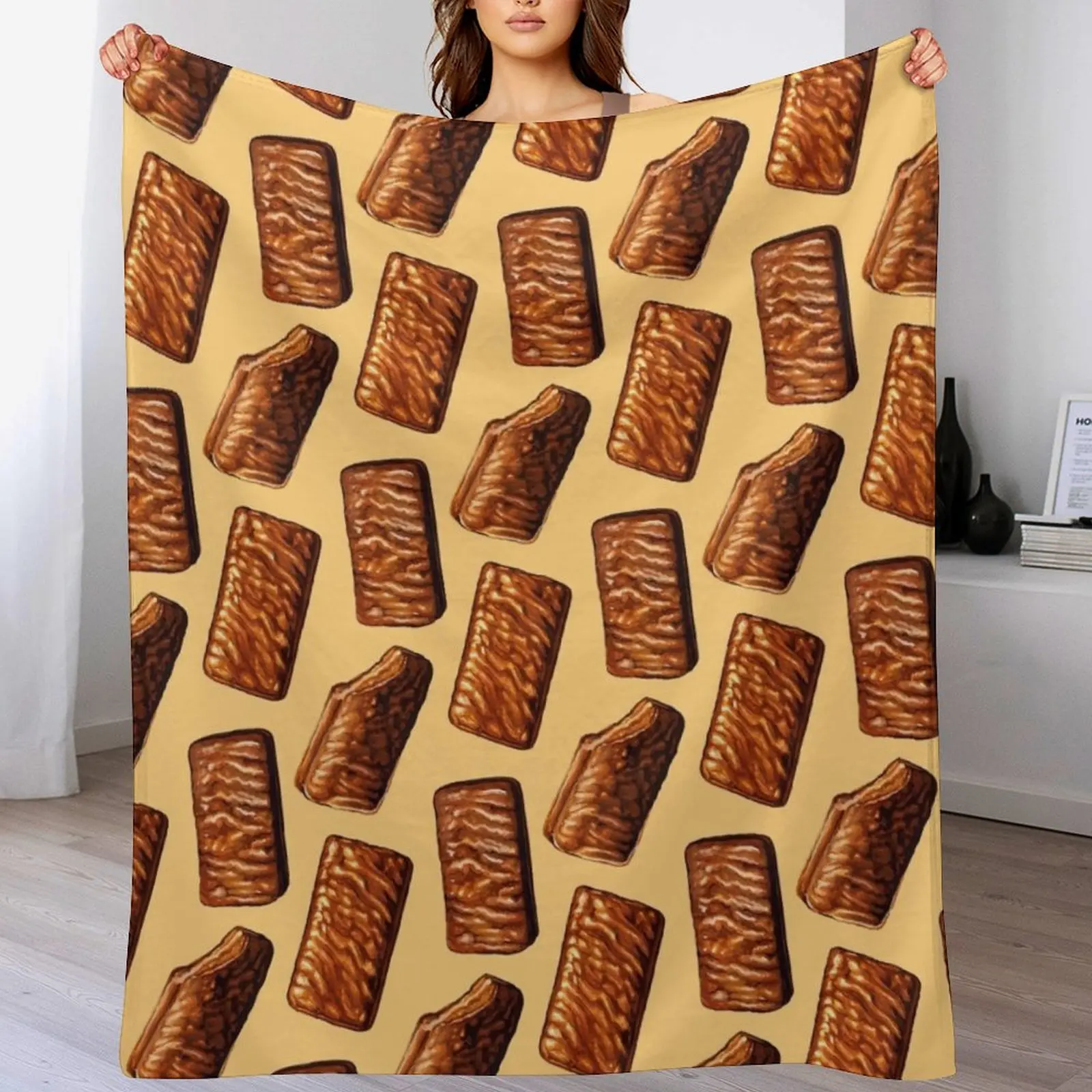 

Tim Tam Pattern Throw Blanket Foldable Soft Warm Blanket for Outdoor Use
