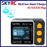 SKYRC B6ACneo Smart Charger DC 200W AC 60W Battery Balance Charger EU/US/UK Plug for RC Car Plane Drone Boat SK-100200 Upgrade