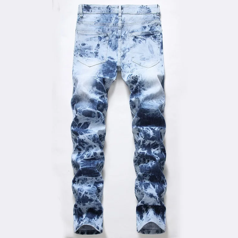 Gebleichte Jeans für Herren, gewaschene Jeans, Bleistifthose, knöchellang, Reißverschluss, dünn, 2025, Taschen, Vintage, zerrissene Löcher, Distressed