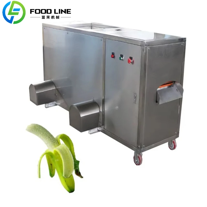 Customized Single or Double Stand Green Banana Peeling Station Plantain Peeling Machine Stainless Steel