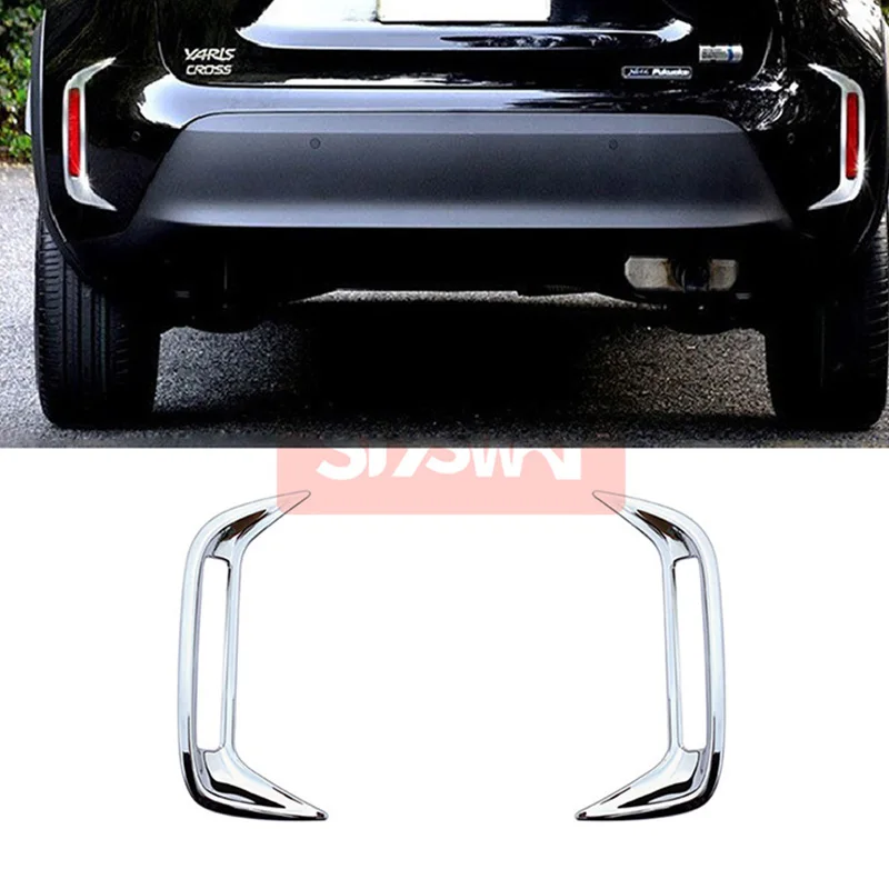 For Yaris Cross Rear Spotlight Trim Strip Fog Lights Lamp Cover Car Accessories Stainless Steel Modification Exterior Styling