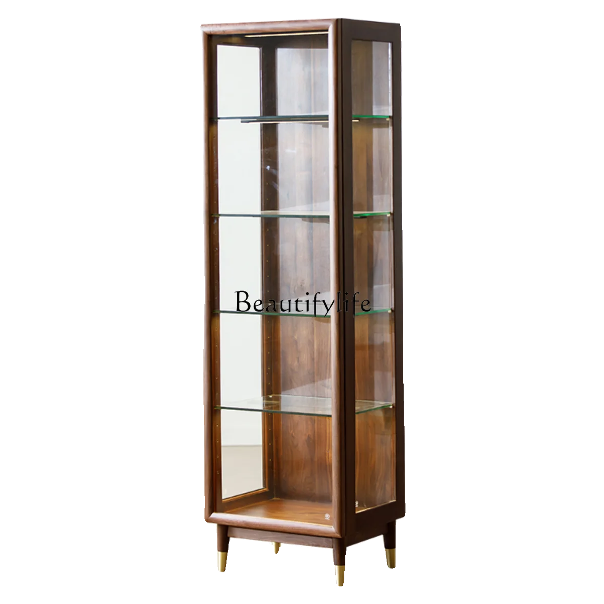 

North American black walnut all-solid wood wine cabinet storage simple modern TV cabinet