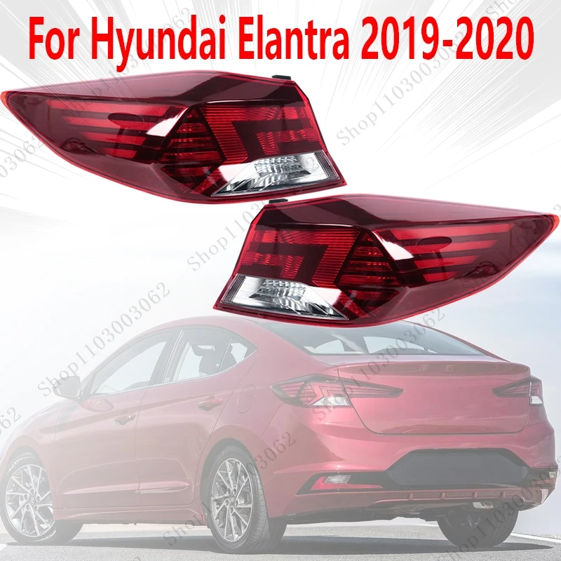 Tail Light Without Bulb For Hyundai Elantra 2019 2020 Car External Rear Daytime Running Light Turn Signal Stop Light Drive Light