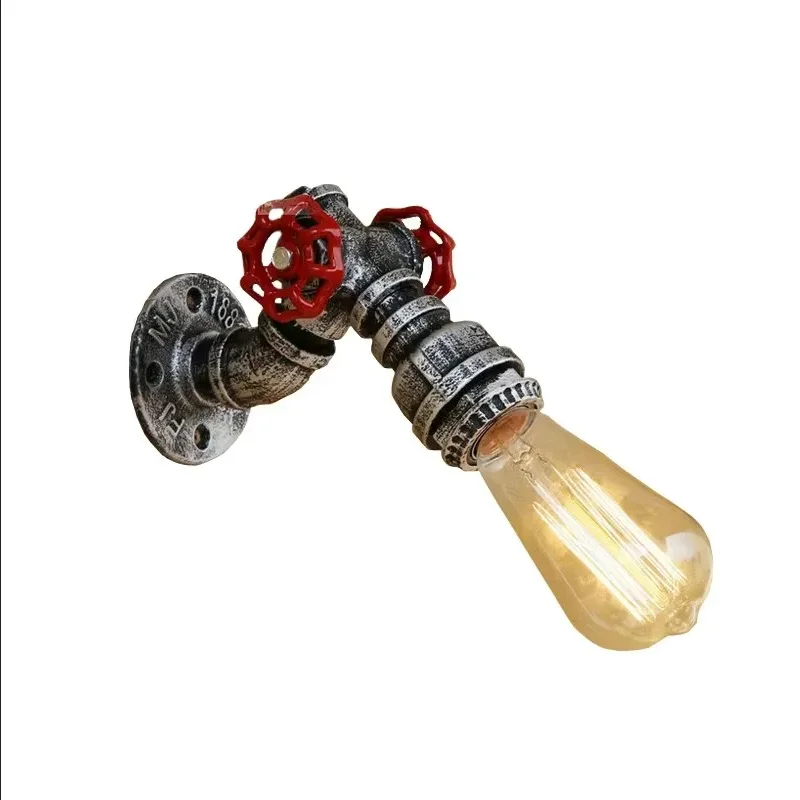 Vintage Indoor Wall Lamp Industry Lofe Personality Steam Punk Pipe Bedside Stair Aisle Corridor Cafe Wall Light Scoce Bra