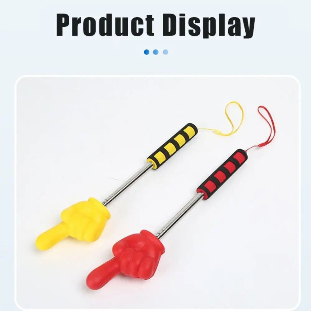 Stainless Steel Finger Reading Sticks Telescopic Rod Finger Design Whiteboard Hand Pointer Educational Learning Students