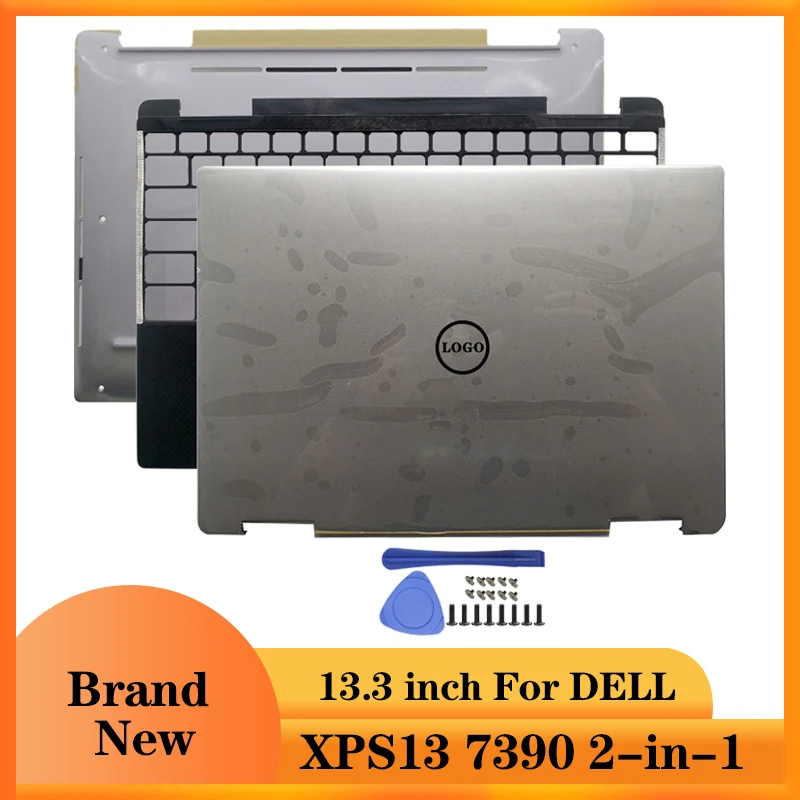 

NEW Laptop for Dell XPS13 7390 2-in-1 LCD Back Cover/Palmrest/Bottom Case Computer Case Silver