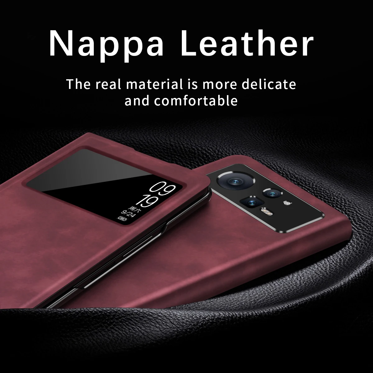 Magnetic Suction Cover Folding Case For Xaiomi Mix Fold 2 High-end Business Holster For Mi Mix Fold 2 With Hidden Bracket