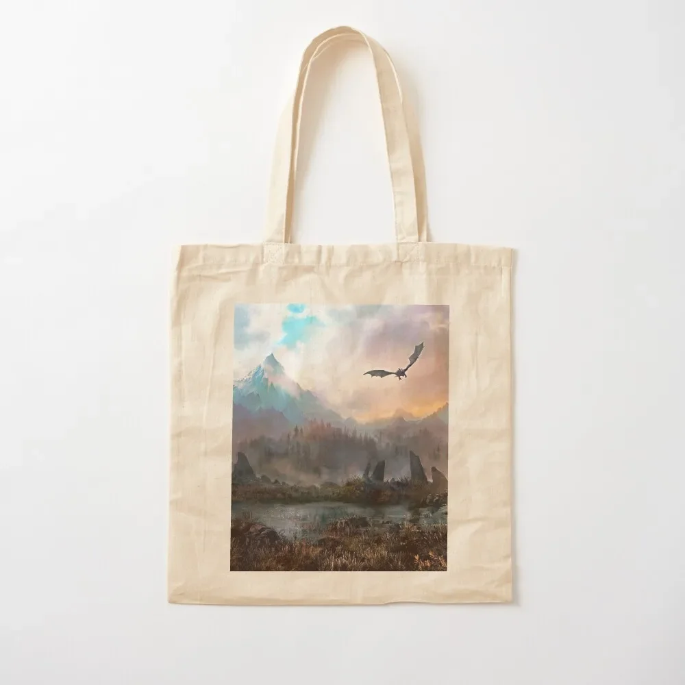 

Dragon Mountain Tote Bag Women's Bag Reusable Shopping Bags Canvas Tote Bag