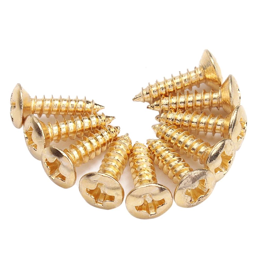 

10 Pcs Install Nails Screws Tones Guitar Golden Cover Plate